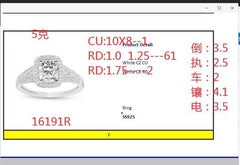 Sterling Silver Semi Mount Ring Setting Cushion CU 10X8mm - Syzjewelry