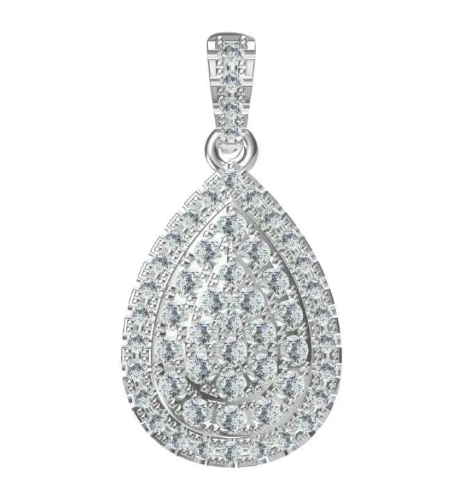 Sterling Silver Semi Mount Pendant Setting Round RD 2x2mm - Syzjewelry