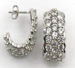 Sterling Silver Semi Mount Earrings Setting Round RD 3x3mm - Syzjewelry