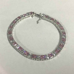 Sterling Silver Semi Mount Bracelet Setting Princess SQ 4X4mm - Syzjewelry