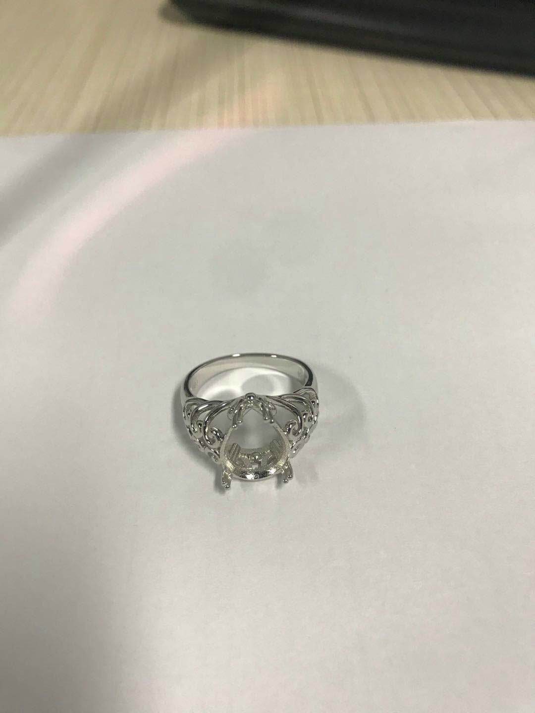 Sterling Silver Semi Mount Ring Setting Round RD Center主石mm - Syzjewelry