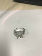 Sterling Silver Semi Mount Ring Setting Round RD Center主石mm - Syzjewelry