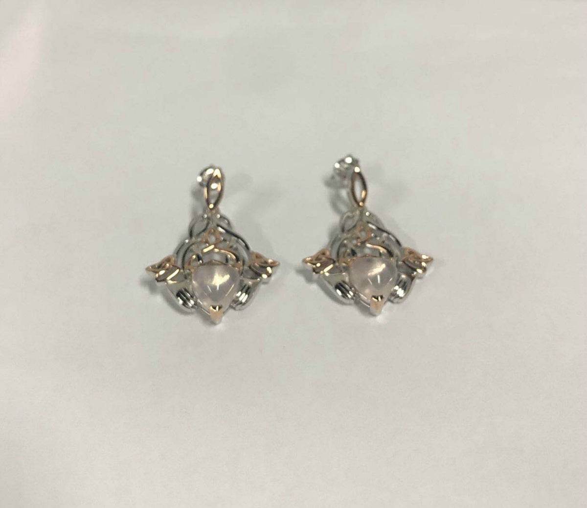 Sterling Silver Semi Mount Earrings Setting Heart HT 7X7mm - Syzjewelry