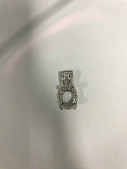 Sterling Silver Semi Mount Pendant Setting Oval OV 10X8mm - Syzjewelry