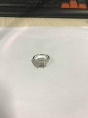 Sterling Silver Semi Mount Ring Setting Emerald OCT 8X8mm - Syzjewelry