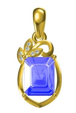 Sterling Silver Semi Mount Pendant Setting Emerald OCT 9X7mm - Syzjewelry