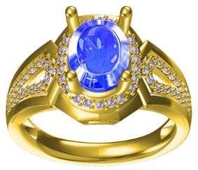 Sterling Silver Semi Mount Ring Setting Oval OV 9x7mm - Syzjewelry