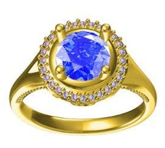 Sterling Silver Semi Mount Ring Setting Round RD 8x8mm - Syzjewelry