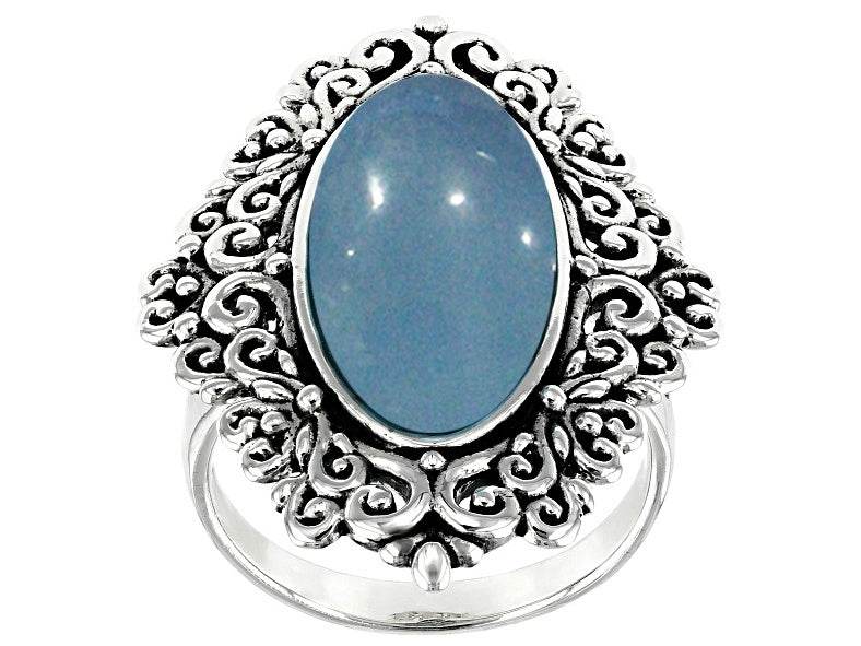 Sterling Silver Semi Mount Ring Setting Oval OV 21X16.5mm - Syzjewelry