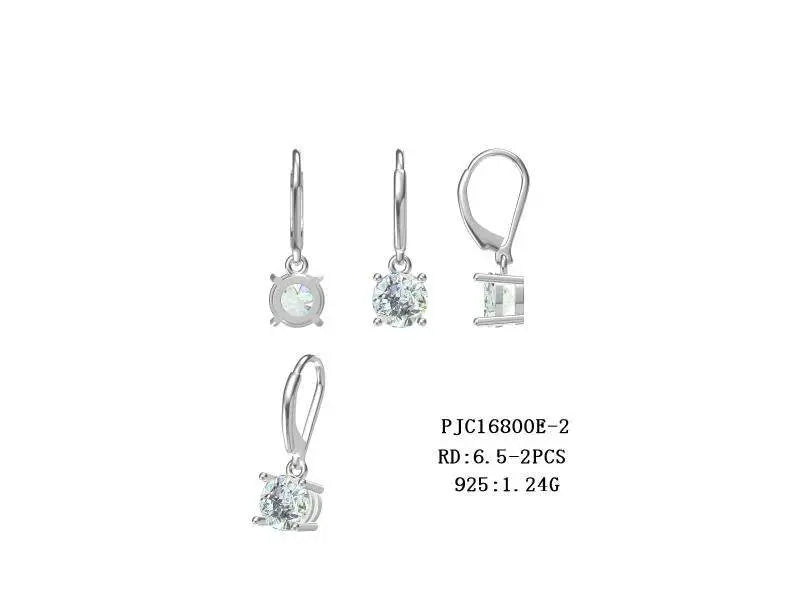Sterling Silver Semi Mount Earrings Setting Round RD 6.5mm - Syzjewelry