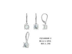 Sterling Silver Semi Mount Earrings Setting Round RD 6.5mm - Syzjewelry