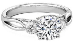 Sterling Silver Semi Mount Ring Setting Round RD 8x8mm - Syzjewelry