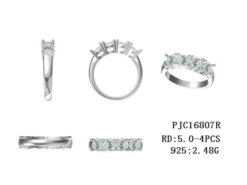 Sterling Silver Semi Mount Ring Setting Round RD 5x5mm - Syzjewelry