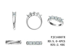 Sterling Silver Semi Mount Ring Setting Round RD 5x5mm - Syzjewelry