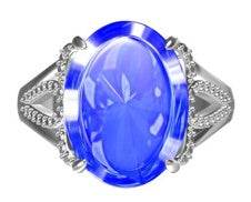 Sterling Silver Semi Mount Ring Setting Oval OV 16X12mm