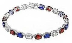 Sterling Silver Semi Mount Bracelet Setting Oval OV 7X5mm - Syzjewelry