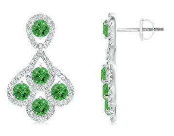 Sterling Silver Semi Mount Earrings Setting Round RD 6x6mm - Syzjewelry