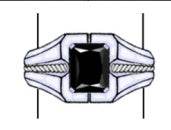 Sterling Silver Semi Mount Ring Setting Emerald OCT 8X6mm - Syzjewelry