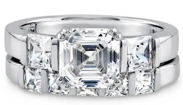 Sterling Silver Semi Mount Ring Setting Emerald OCT 7X7mm - Syzjewelry