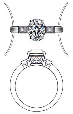 Sterling Silver Semi Mount Ring Setting Oval OV 9X7mm - Syzjewelry