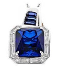 Sterling Silver Semi Mount Pendant Setting Emerald OCT 15x13mm - Syzjewelry