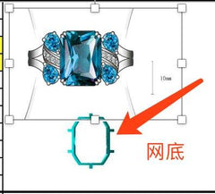 Sterling Silver Semi Mount Ring Setting Emerald OCT 10X8mm - Syzjewelry