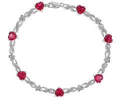 Sterling Silver Semi Mount Bracelet Setting Heart HT 6X6mm - Syzjewelry