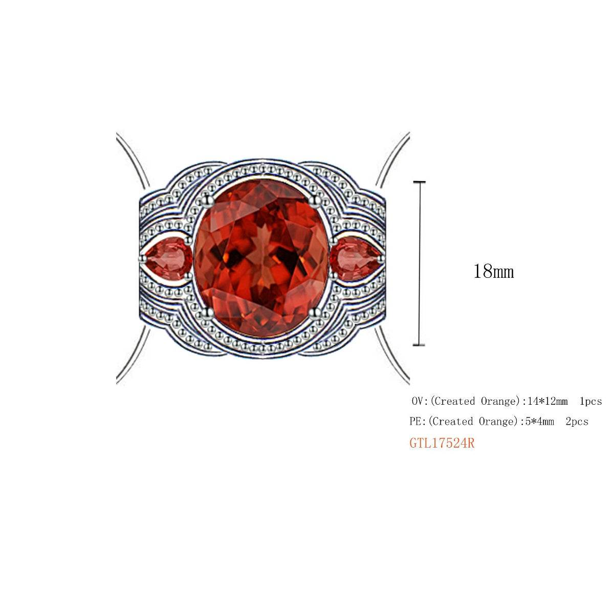 Sterling Silver Semi Mount Ring Setting Oval OV 12X10mm - Syzjewelry