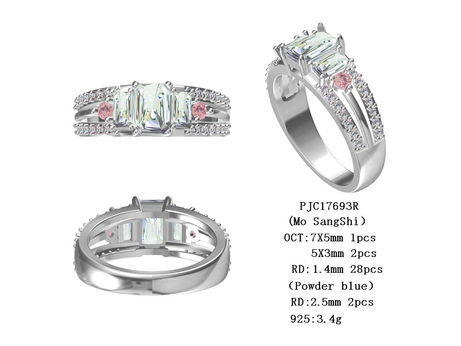 Sterling Silver Semi Mount Ring Setting Emerald OCT 7X5mm - Syzjewelry