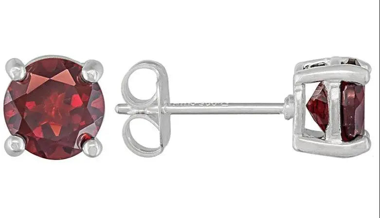 Sterling Silver Semi Mount Earrings Setting Round RD 6x6mm Stud - Syzjewelry