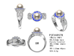 Sterling Silver Semi Mount Ring Setting Round RD 8x8mm - Syzjewelry