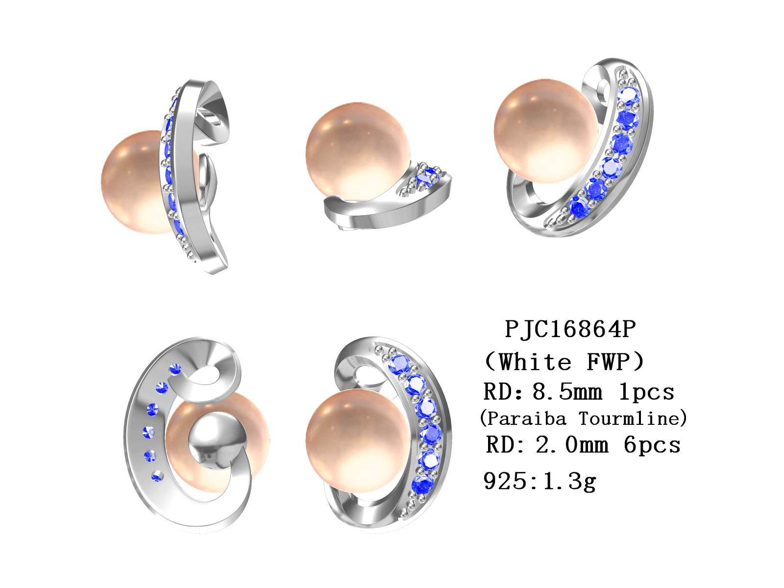 Sterling Silver Semi Mount Pendant Setting Round RD 8.5mm - Syzjewelry