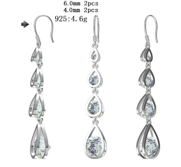 Sterling Silver Semi Mount Earrings Setting Round RD 5x5mm - Syzjewelry