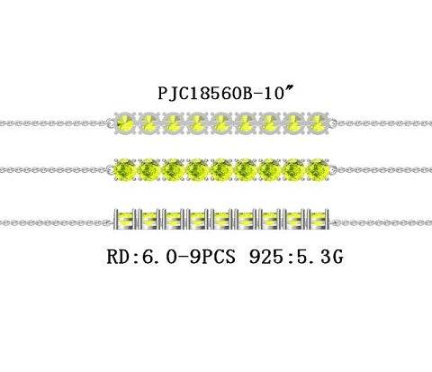 Sterling Silver Semi Mount Bracelet Setting Round RD 6x6mm - Syzjewelry