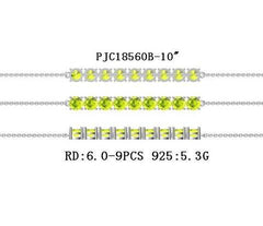 Sterling Silver Semi Mount Bracelet Setting Round RD 6x6mm - Syzjewelry