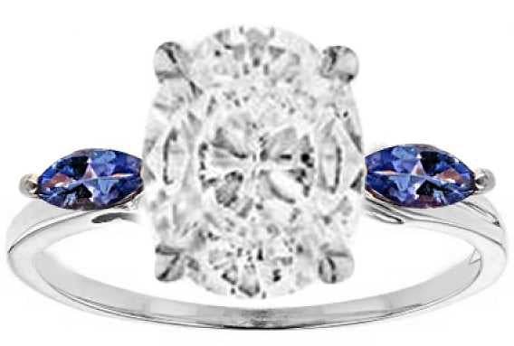 Sterling Silver Semi Mount Ring Setting Oval OV 9X7mm - Syzjewelry