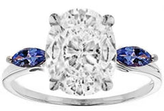 Sterling Silver Semi Mount Ring Setting Oval OV 9X7mm - Syzjewelry