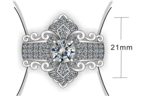 Sterling Silver Semi Mount Ring Setting Round RD 7x7mm - Syzjewelry