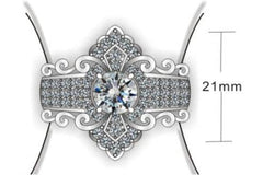 Sterling Silver Semi Mount Ring Setting Round RD 7x7mm - Syzjewelry