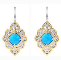 Sterling Silver Semi Mount Earrings Setting Cushion CU 6X6mm - Syzjewelry