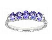 Sterling Silver Semi Mount Ring Setting Oval OV 4X3mm Multi Stone Band - Syzjewelry