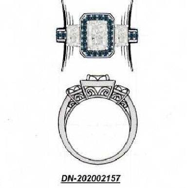 Sterling Silver Semi Mount Ring Setting Emerald OCT 8X6mm - Syzjewelry