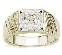 Men's Sterling Silver Semi Mount Ring Setting Cushion CU 8X8mm - Syzjewelry