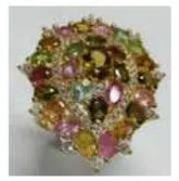 Sterling Silver Semi Mount Ring Setting Round RD Cluster 群镶mm - Syzjewelry