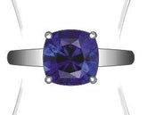 Sterling Silver Semi Mount Ring Setting Cushion CU 10X10mm - Syzjewelry