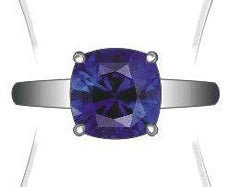 Sterling Silver Semi Mount Ring Setting Cushion CU 10X10mm - Syzjewelry