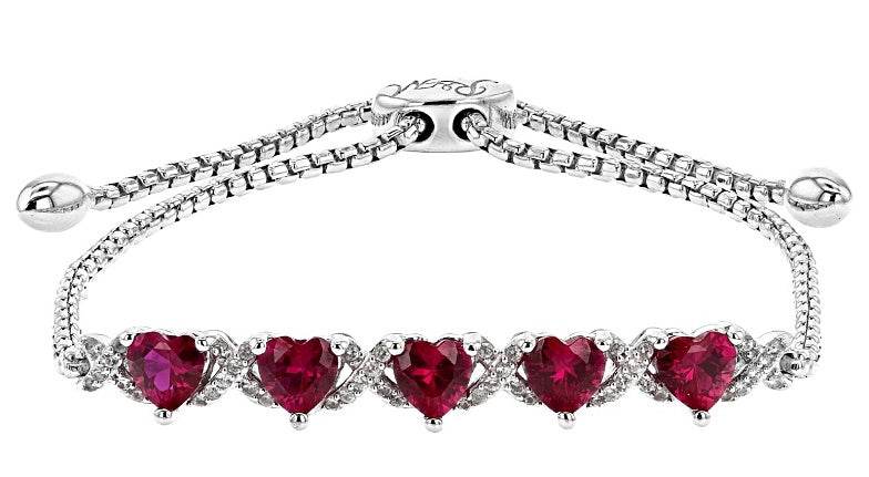 Sterling Silver Tennis Bracelet Semi Mount For Women Heart HT 5x5mm Fully Adjustable - Syzjewelry