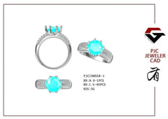 Sterling Silver Semi Mount Ring Setting Round RD 9x9mm - Syzjewelry