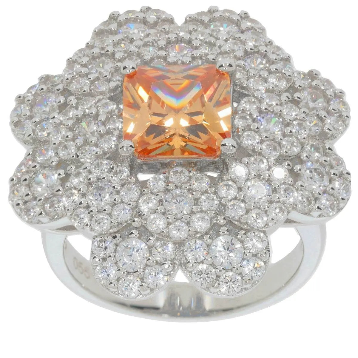 Sterling Silver Semi Mount Ring Setting Emerald OCT 8X8mm - Syzjewelry