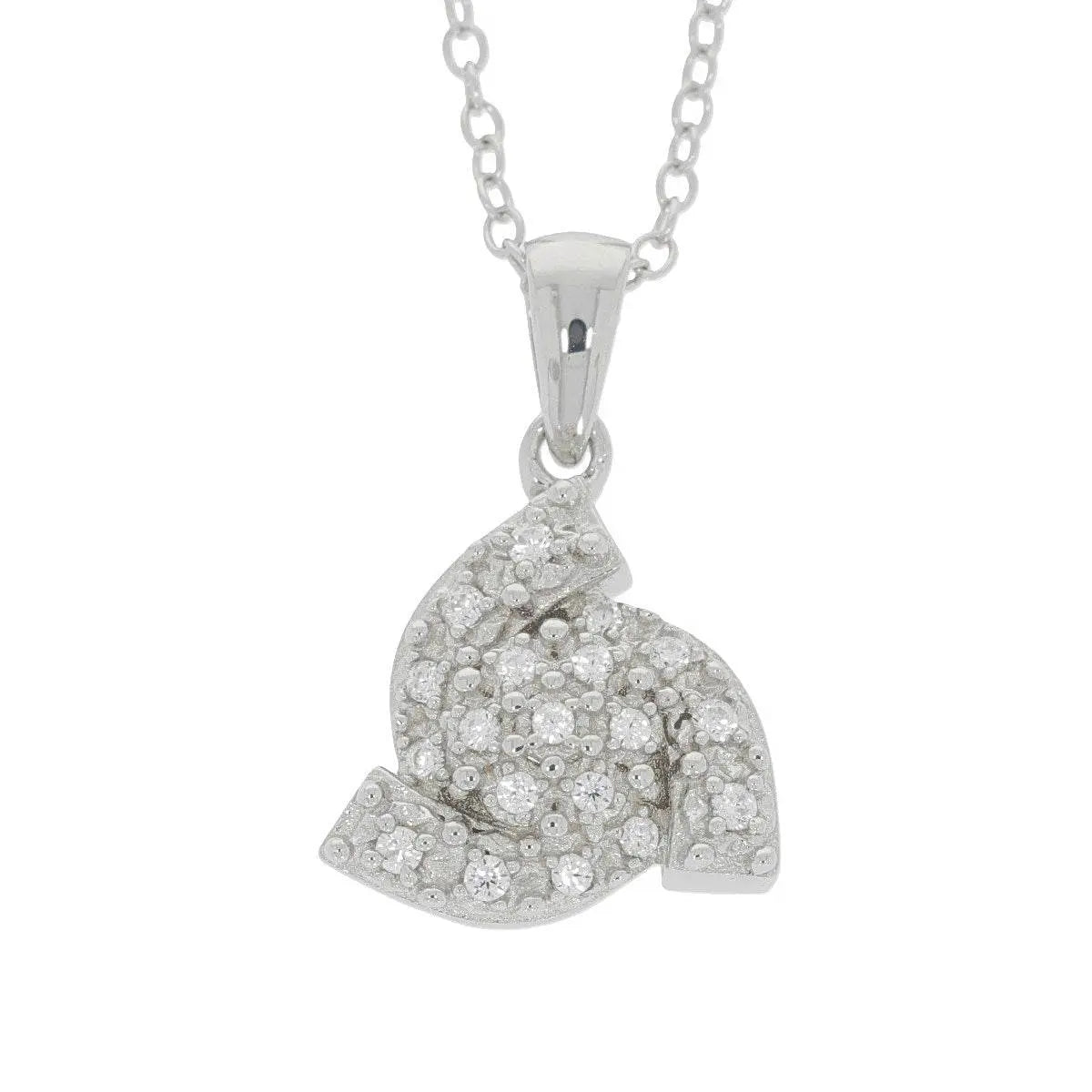 Sterling Silver Semi Mount Pendant Setting Round RD 1.3mm - Syzjewelry